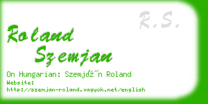 roland szemjan business card